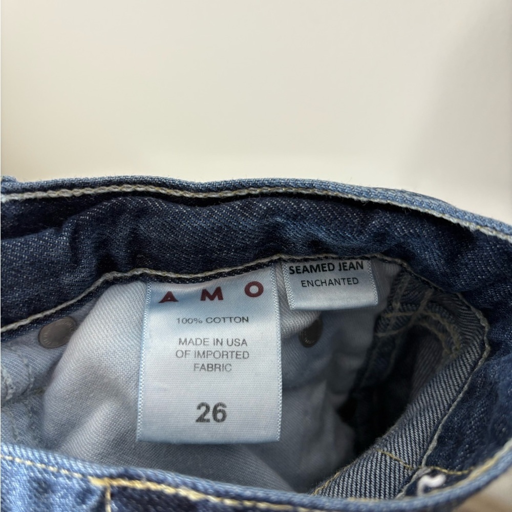 AMO Patsy Seamed Tapered Straight Leg Jeans Enchanted Wash - Picture 6 of 6